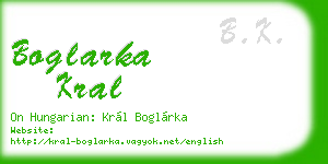 boglarka kral business card