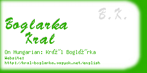 boglarka kral business card